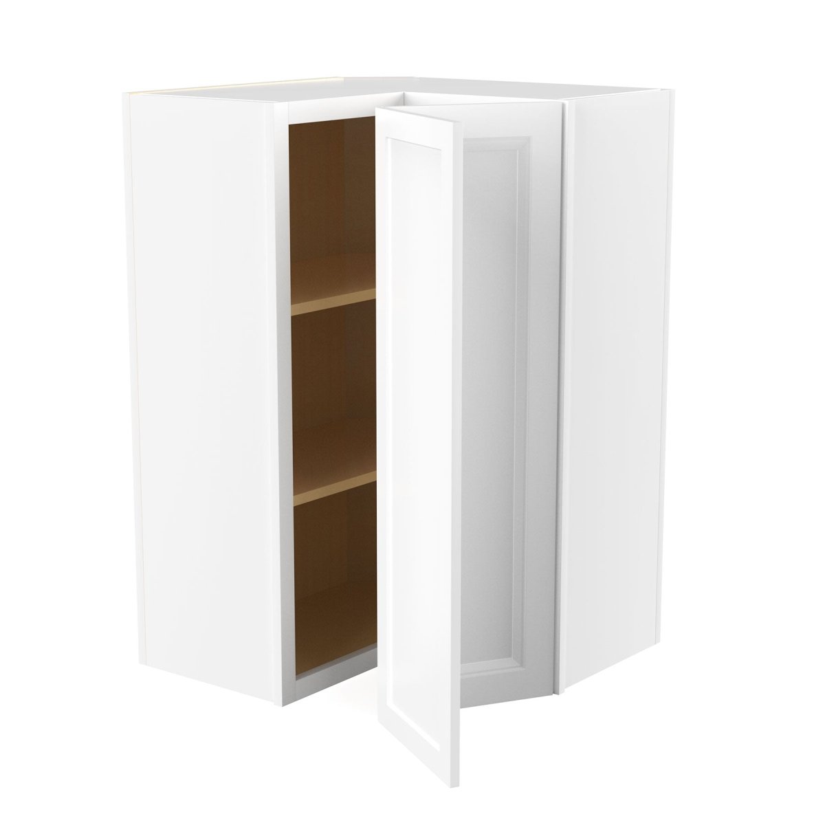 Assembled - Richmond White - 36" High Corner Wall Cabinet | 24"W x 36"H x 12"D - BUILDMYPLACE