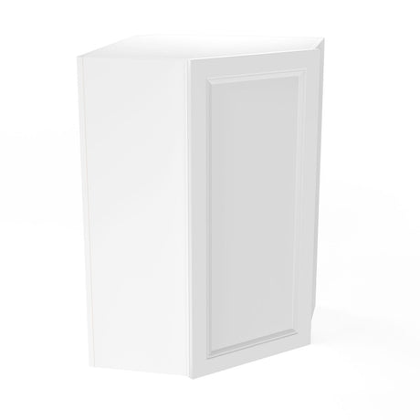 Assembled - Richmond White - 36" High Diagonal Corner Wall Cabinet | 24"W x 36"H x 12"D - BUILDMYPLACE