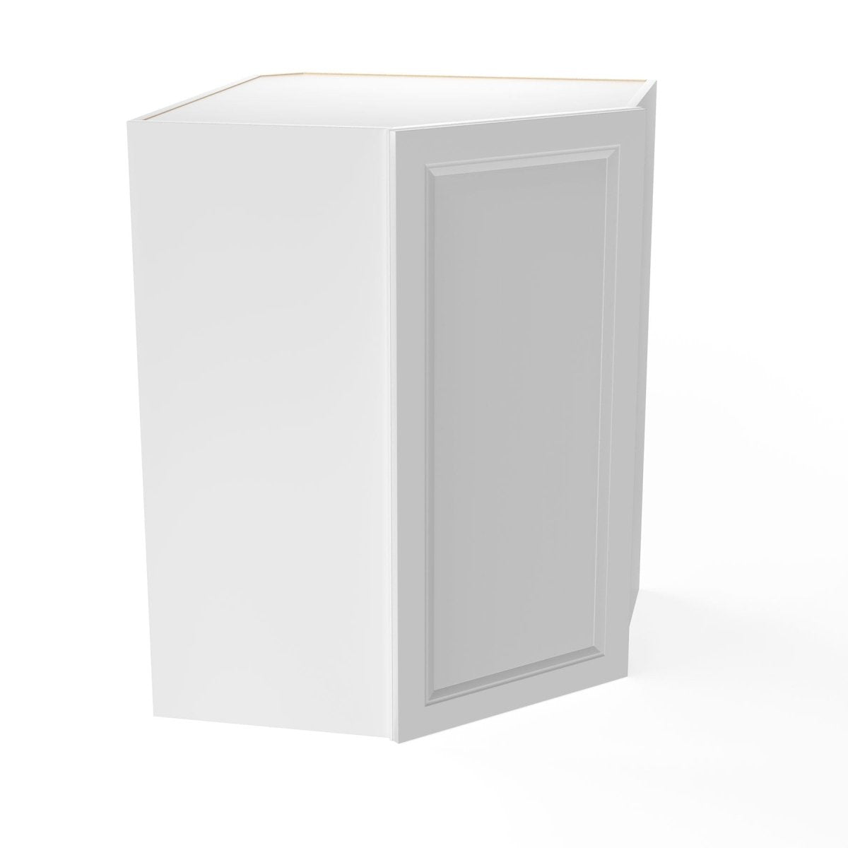 Assembled - Richmond White - 36" High Diagonal Corner Wall Cabinet | 27"W x 36"H x 12"D - BUILDMYPLACE