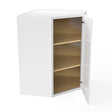 Assembled - Richmond White - 36" High Diagonal Corner Wall Cabinet | 27"W x 36"H x 12"D - BUILDMYPLACE