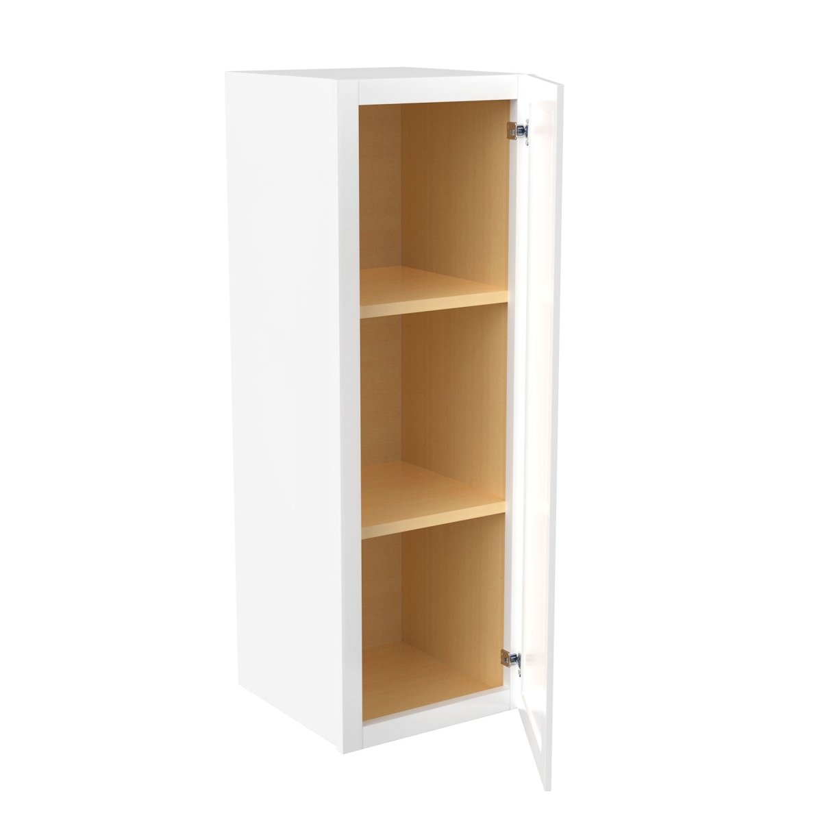 Assembled - Richmond White - 36" High Single Door Wall Cabinet | 12"W x 36"H x 12"D - BUILDMYPLACE