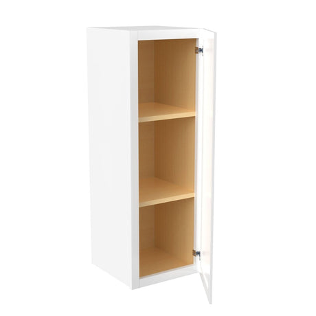 Assembled - Richmond White - 36" High Single Door Wall Cabinet | 12"W x 36"H x 12"D - BUILDMYPLACE