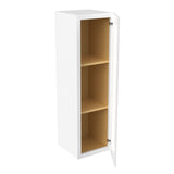 Assembled - Richmond White - 42" High Single Door Wall Cabinet | 12"W x 42"H x 12"D - BUILDMYPLACE