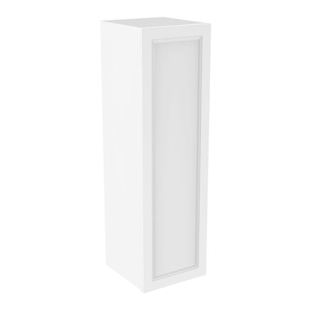 Assembled - Richmond White - 42" High Single Door Wall Cabinet | 12"W x 42"H x 12"D - BUILDMYPLACE