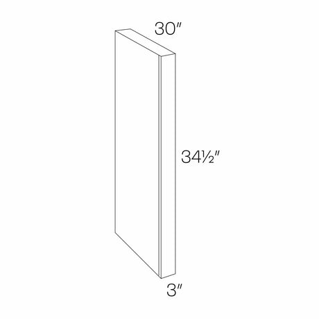 Assembled - Richmond White - Column | 3"W x 34.5"H x 30"D - BUILDMYPLACE