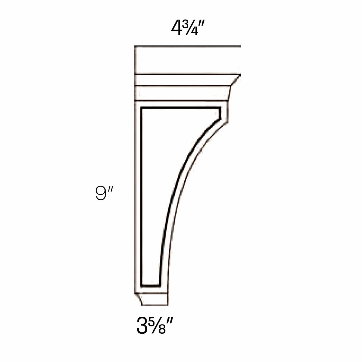 Assembled - Richmond White - Corbel - Type M | 4.5"W x 9"H x 4.5"D - BUILDMYPLACE