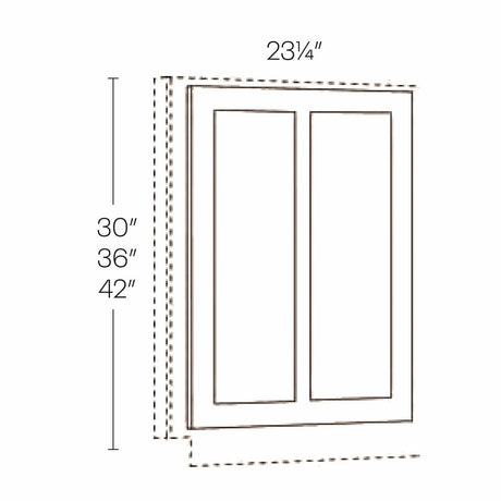 Assembled - Richmond White - Decorative End | 0.25"W x 30"H x 23.25"D - BUILDMYPLACE