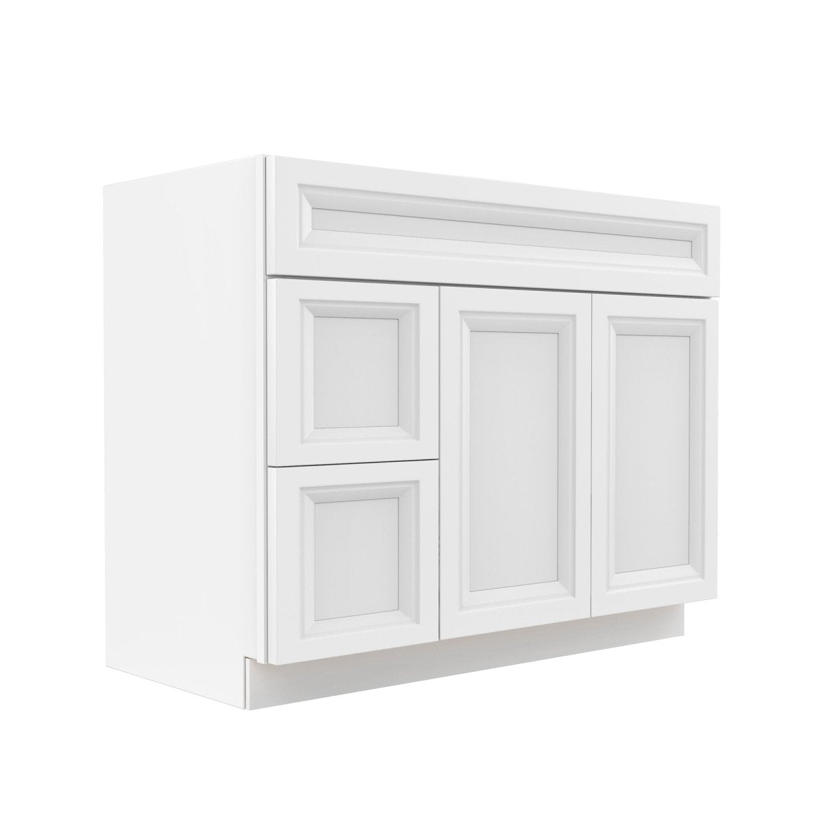 Assembled - Richmond White - Door & Drawer Vanity Cabinet | 42"W x 34.5"H x 21"D - BUILDMYPLACE