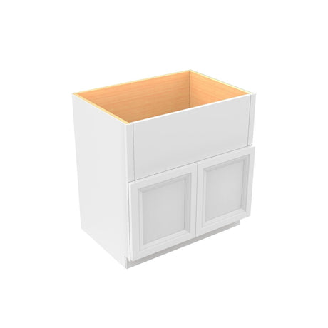 Assembled - Richmond White - Double Door Farm Sink Base Cabinet | 33"W x 34.5"H x 24"D - BUILDMYPLACE