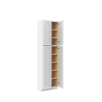 Assembled - Richmond White - Double Door Utility Cabinet | 24