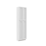 Assembled - Richmond White - Double Door Utility Cabinet | 24"W x 84"H x 12"D - BUILDMYPLACE