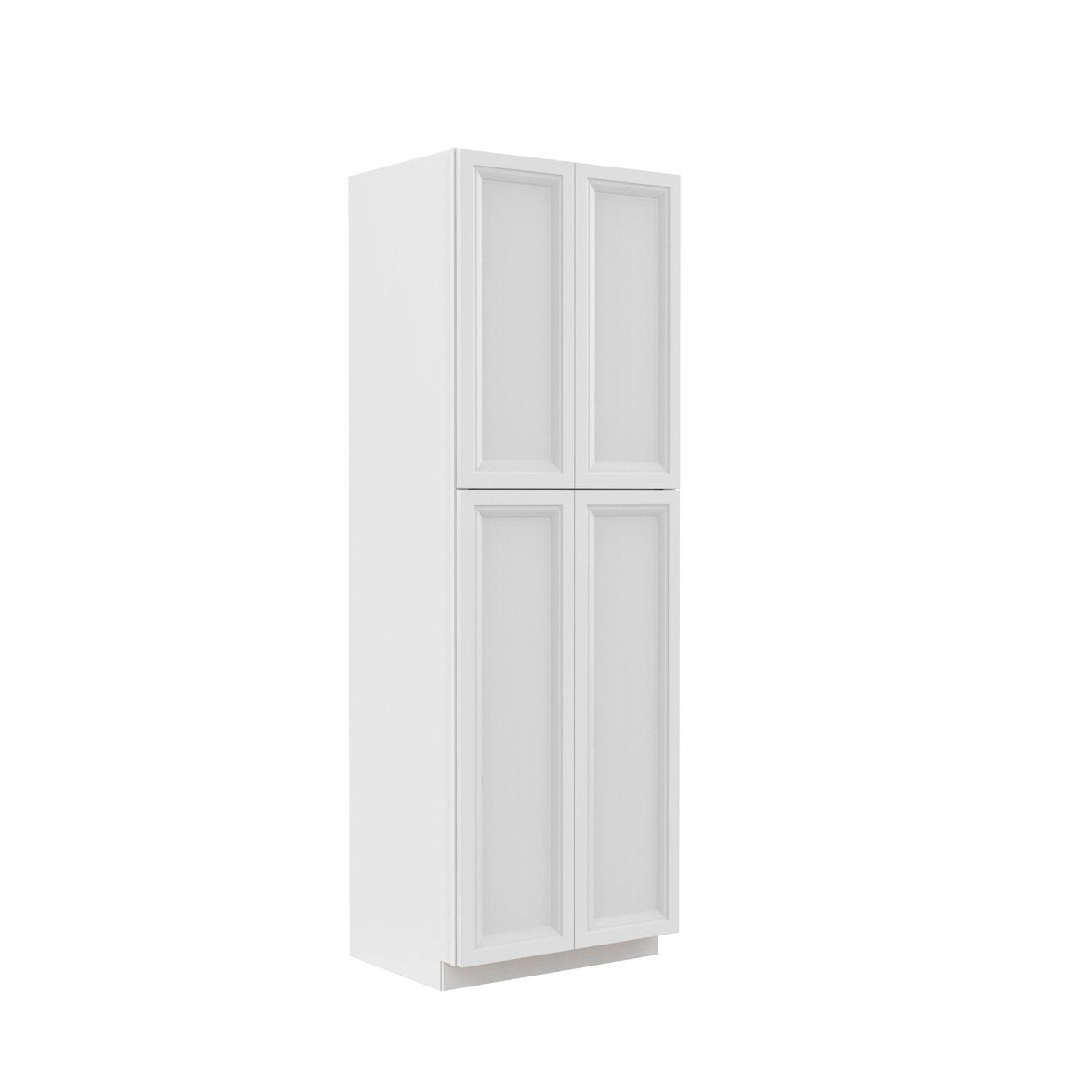 Assembled - Richmond White - Double Door Utility Cabinet | 24"W x 84"H x 24"D - BUILDMYPLACE