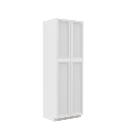 Assembled - Richmond White - Double Door Utility Cabinet | 24"W x 84"H x 24"D - BUILDMYPLACE