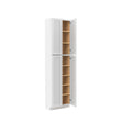 Assembled - Richmond White - Double Door Utility Cabinet | 24"W x 90"H x 12"D - BUILDMYPLACE