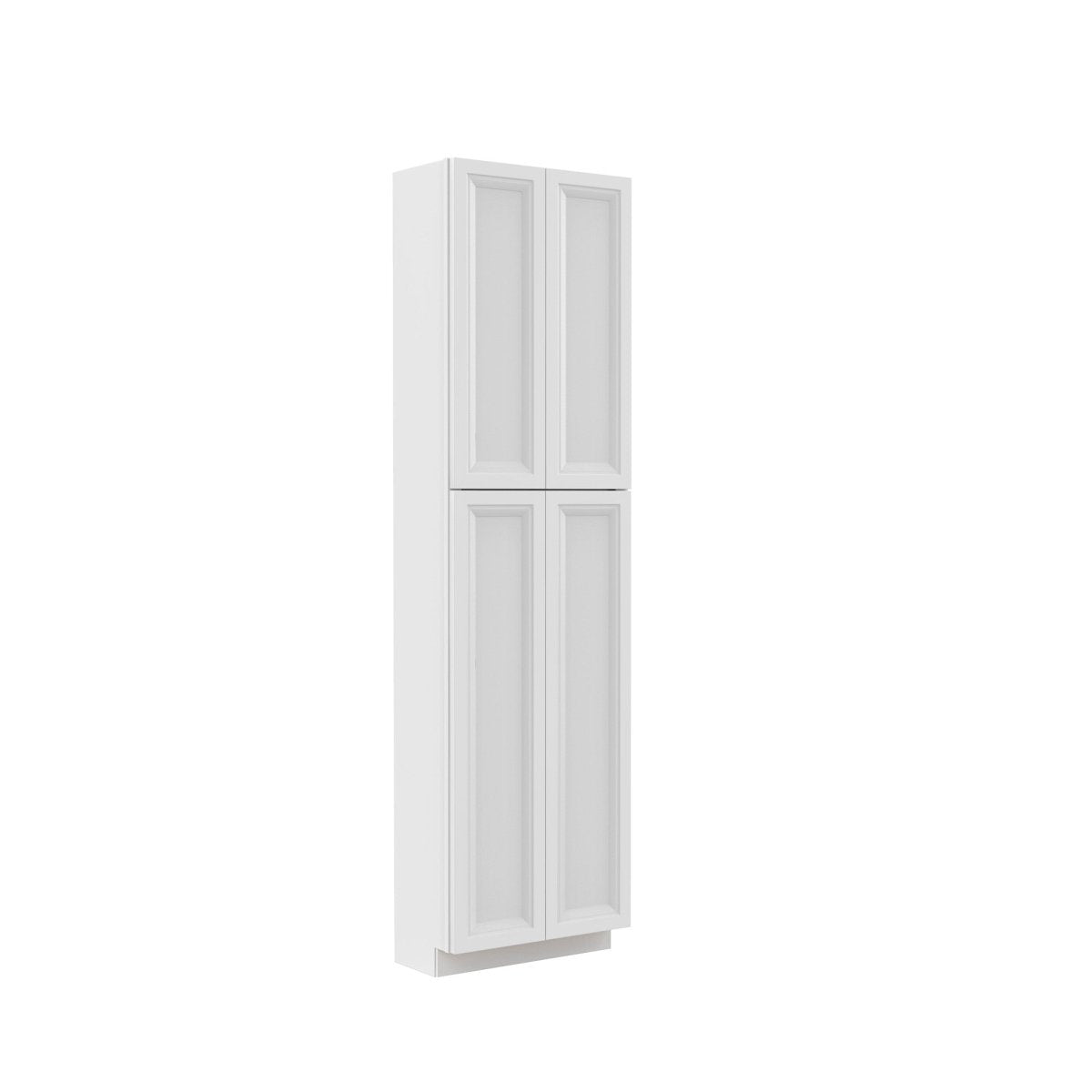 Assembled - Richmond White - Double Door Utility Cabinet | 24"W x 90"H x 12"D - BUILDMYPLACE