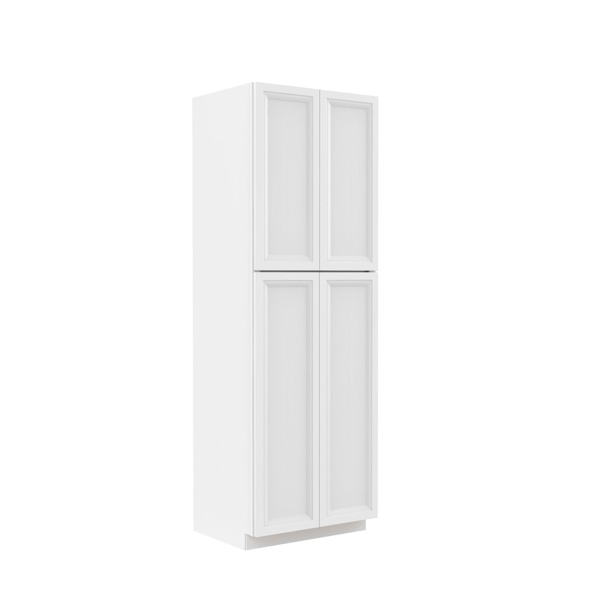 Assembled - Richmond White - Double Door Utility Cabinet | 30"W x 90"H x 24"D - BUILDMYPLACE