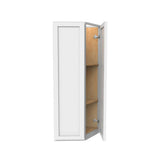 Assembled - Richmond White - Double Door Wall End Cabinet | 12"W x 36"H x 12"D - BUILDMYPLACE