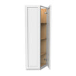 Assembled - Richmond White - Double Door Wall End Cabinet | 12"W x 42"H x 12"D - BUILDMYPLACE