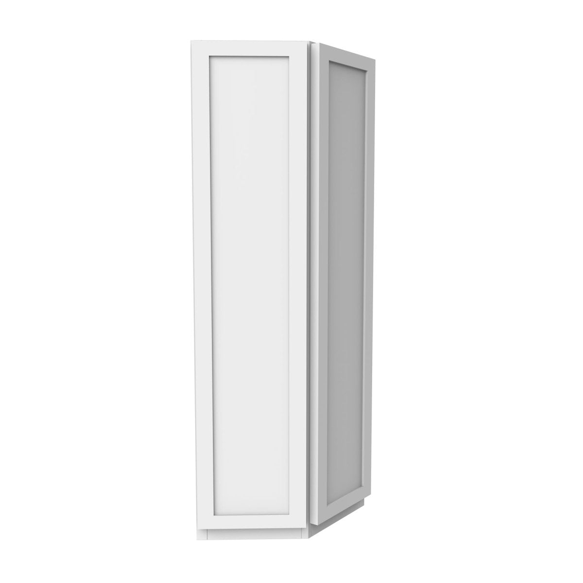 Assembled - Richmond White - Double Door Wall End Cabinet | 12"W x 42"H x 12"D - BUILDMYPLACE