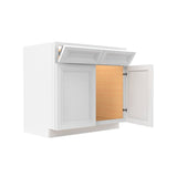 Assembled - Richmond White - Double Drawer Front 2 Door Sink Base Cabinet | 36"W x 34.5"H x 24"D - BUILDMYPLACE