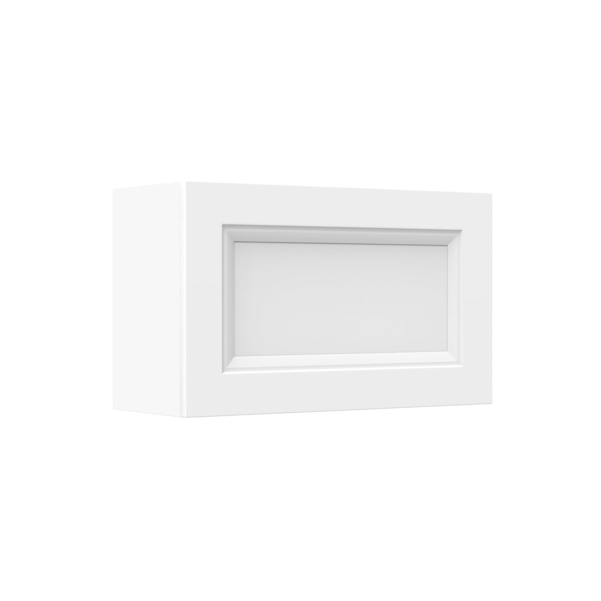 Assembled - Richmond White - Horizontal Door Wall Cabinet | 30"W x 18"H x 12"D - BUILDMYPLACE