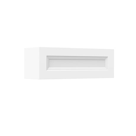 Assembled - Richmond White - Horizontal Door Wall Cabinet | 36"W x 12"H x 12"D - BUILDMYPLACE