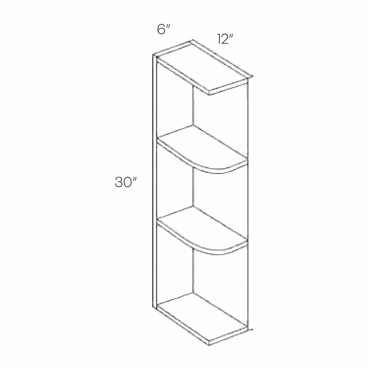 Assembled - Richmond White - Knick Knack Wall Shelf | 30"W x 6"H x 12"D - BUILDMYPLACE