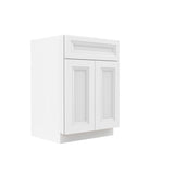 Assembled - Richmond White - Single Drawer Front 2 Door Sink Base Cabinet | 24"W x 34.5"H x 24"D - BUILDMYPLACE