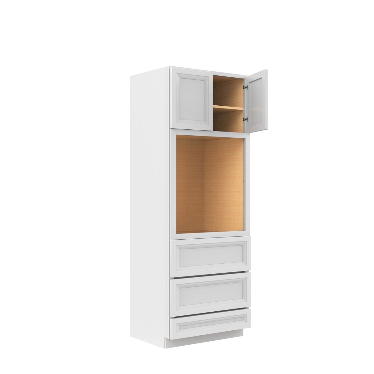 Assembled - Richmond White - Single Oven Cabinet | 30"W x 84"H x 24"D - BUILDMYPLACE