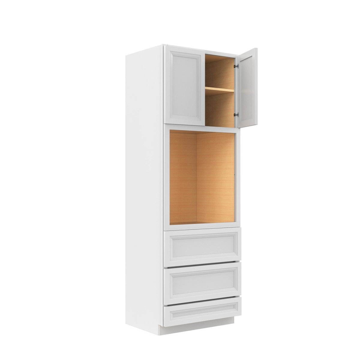 Assembled - Richmond White - Single Oven Cabinet | 30"W x 90"H x 24"D - BUILDMYPLACE