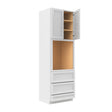 Assembled - Richmond White - Single Oven Cabinet | 30"W x 96"H x 24"D - BUILDMYPLACE