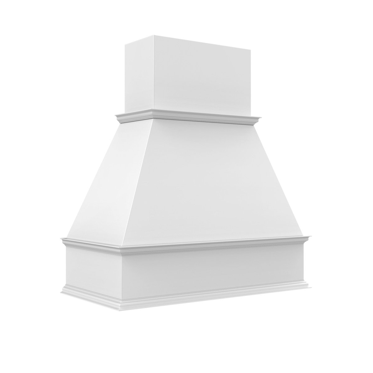 Assembled - Richmond White - Straight Wood Hood | 39"W x 32"H x 21"D - BUILDMYPLACE