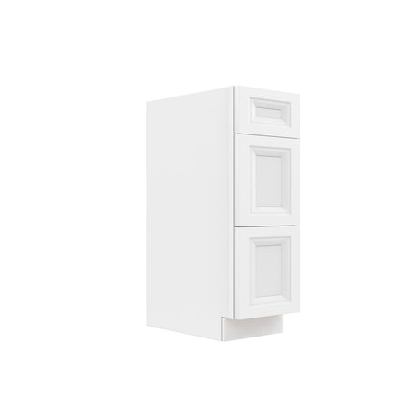 Assembled - Richmond White - Vanity Drawer Base Cabinet | 12"W x 34.5"H x 21"D - BUILDMYPLACE