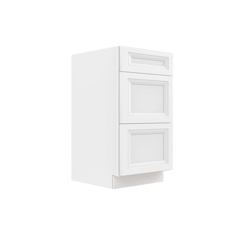 Assembled - Richmond White - Vanity Drawer Base Cabinet | 18"W x 34.5"H x 21"D - BUILDMYPLACE