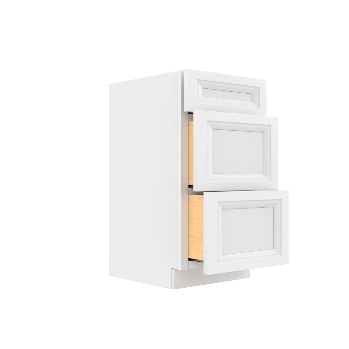 Assembled - Richmond White - Vanity Drawer Base Cabinet | 18"W x 34.5"H x 21"D - BUILDMYPLACE