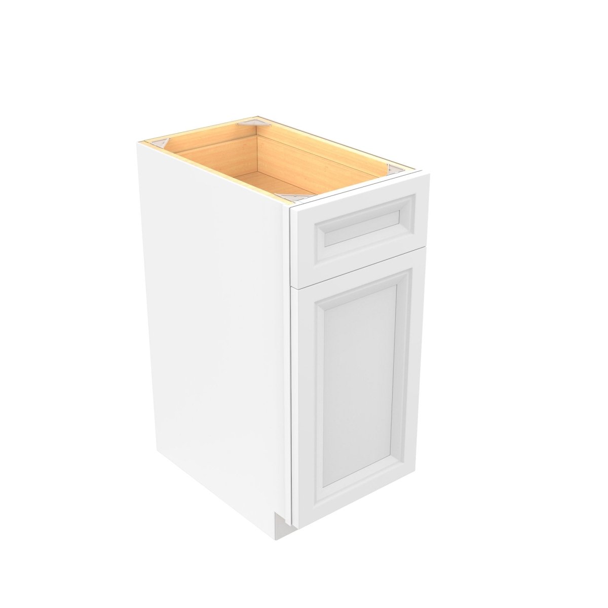 Assembled - Richmond White - Waste Basket Cabinet | 15"W x 34.5"H x 24"D - BUILDMYPLACE