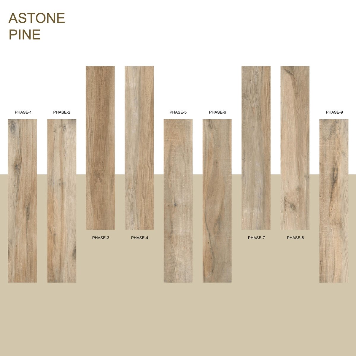 ASTONE PINE 8 in. x 48 in. x 8.5 mm MATT Marble Look Tile - Porcelain Floor and Wall Tile (15.07 Sqft/Box) - BUILDMYPLACE