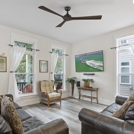 ATHENA 60 inch 3 - Blade No Light Ceiling Fan with Remote - LEDMyPlace