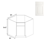 Atlas Blanco - Diagnonal Corner Sink Base Cabinets - 36"W x 34.5"H x 36"D - Pre Assembled - BUILDMYPLACE