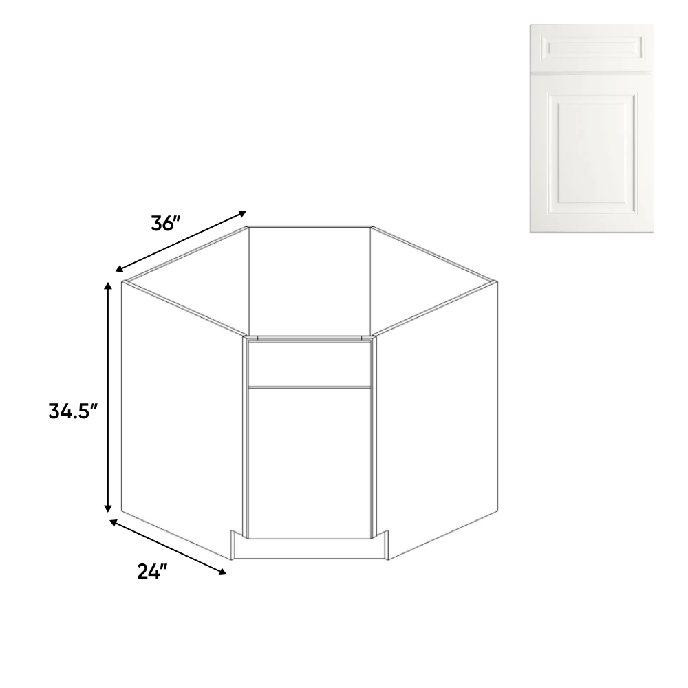 Atlas Blanco - Diagnonal Corner Sink Base Cabinets - 36