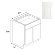 Atlas Blanco - Double Door Cabinets - 24"W x 34.5"H x 24"D - Pre Assembled - BUILDMYPLACE