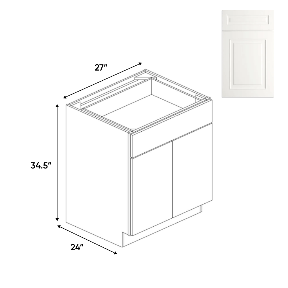 Atlas Blanco - Double Door Cabinets - 27"W x 34.5"H x 24"D - Pre Assembled - BUILDMYPLACE