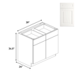 Atlas Blanco - Double Door Cabinets - 39"W x 34.5"H x 24"D - Pre Assembled - BUILDMYPLACE