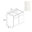 Atlas Blanco - Double Door Cabinets - 42"W x 34.5"H x 24"D - Pre Assembled - BUILDMYPLACE