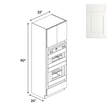 Atlas Blanco - Double Oven Cabinets - 33"W x 90"H x 24"D - Pre Assembled - BUILDMYPLACE