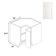 Atlas Blanco - Lazy Susan Base Cabinets - 36"W x 34.5"H x 33"D - Pre Assembled - BUILDMYPLACE