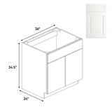 Atlas Blanco - Sink Base Cabinets - 36"W x 34.5"H x 24"D - Pre Assembled - BUILDMYPLACE