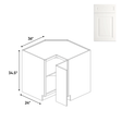 Atlas Blanco - Square Corner Cabinets - 36"W x 34.5"H x 36"D - Pre Assembled - BUILDMYPLACE