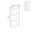 Atlas Blanco - Wall Open Shelf Cabinets - 6"W x 36"H x 12"D - Pre Assembled - BUILDMYPLACE