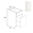 Atlas Blanco - Waste Basket Base Cabinets - 18"W x 34.5"H x 24"D - Pre Assembled - BUILDMYPLACE